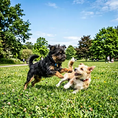 Playful Affenpinscher Dogs at the Park