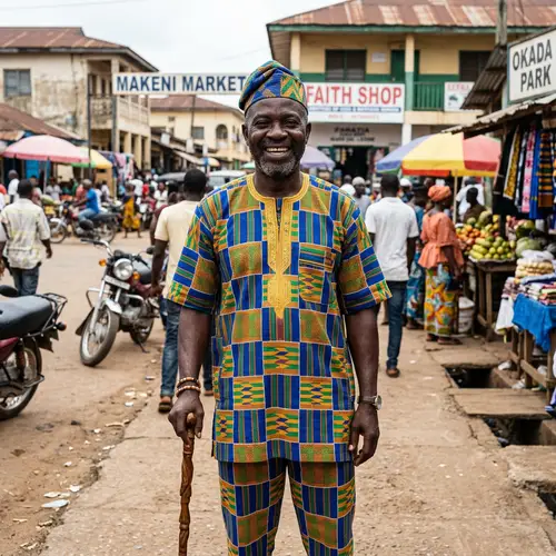Sierra Leonean Man in Traditional Attire | Town Center Smile