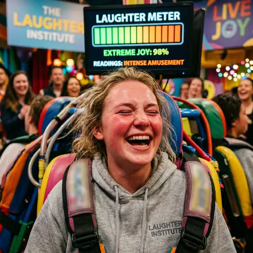 The Laughter Institute: Joyful 18-Year Old Girl on a Tickle Machine