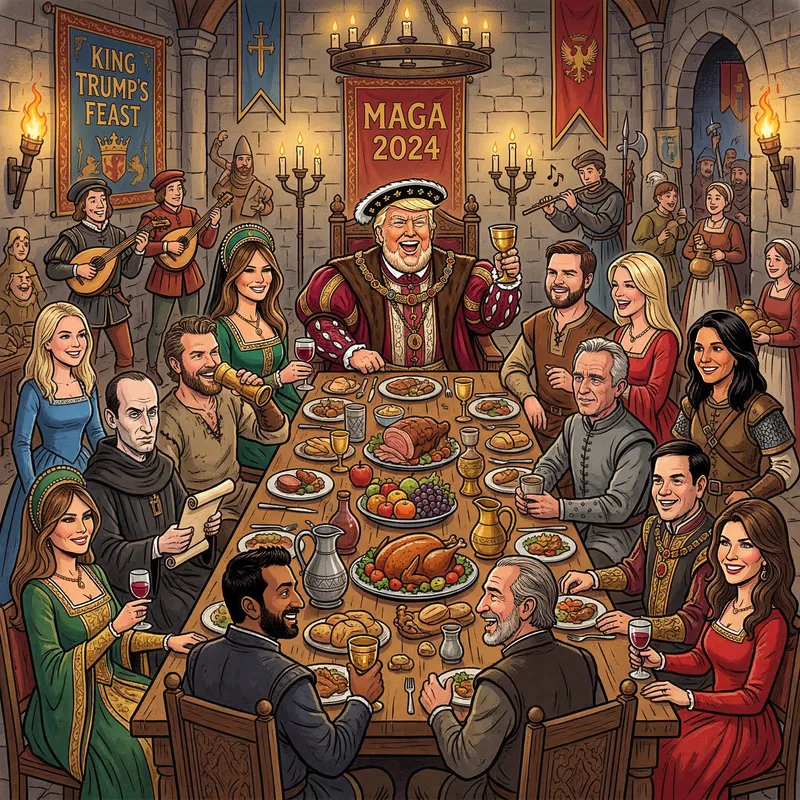 Trump as a Medieval King: Cartoon Fun Trump as a Medieval King: Cartoon Fun