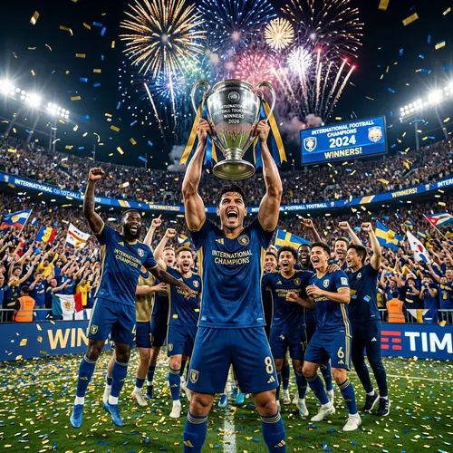 Ronaldo Celebrates World Cup Victory with Team