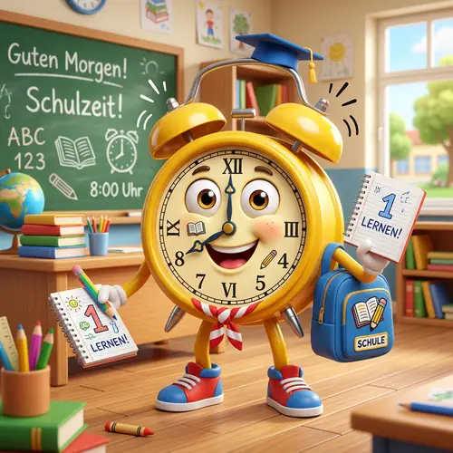 My School and Clock Mascots