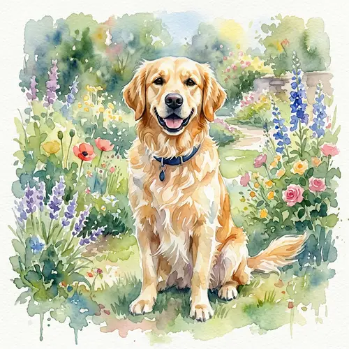 Beautiful Watercolor Dog Art