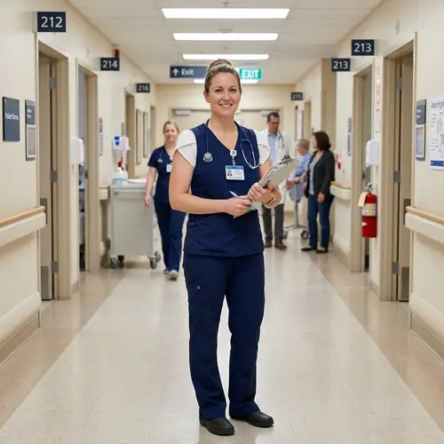 Professional Nurse in Uniform at Hospital