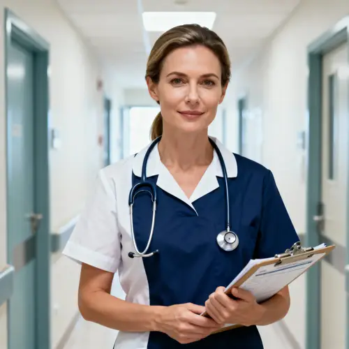 Professional Nurse in Uniform at Hospital