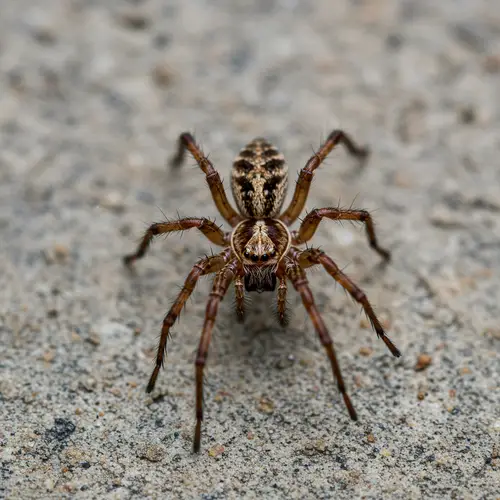 Top-Down View of a Walking Spider