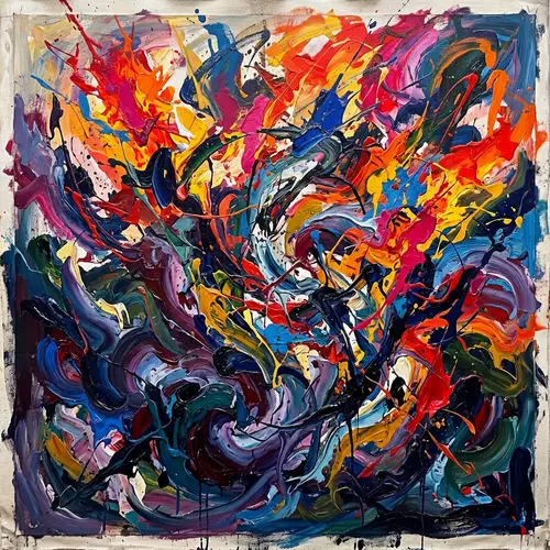 Dynamic Swirl of Colors: Abstract Human Emotion in Expressionism