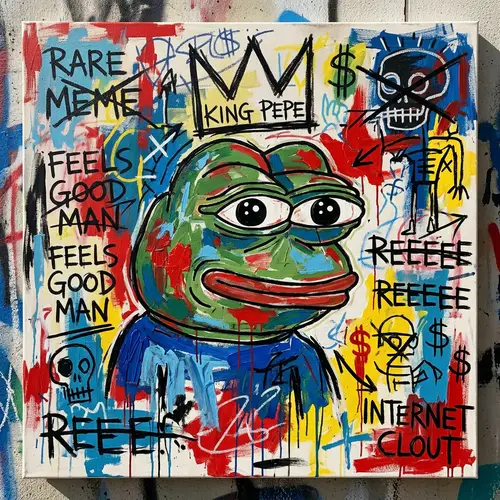 Pepe the Frog Art by Matt Furie in Basquiat Style