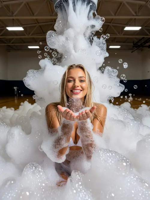 Exciting Foam Party Photoshoot Fun