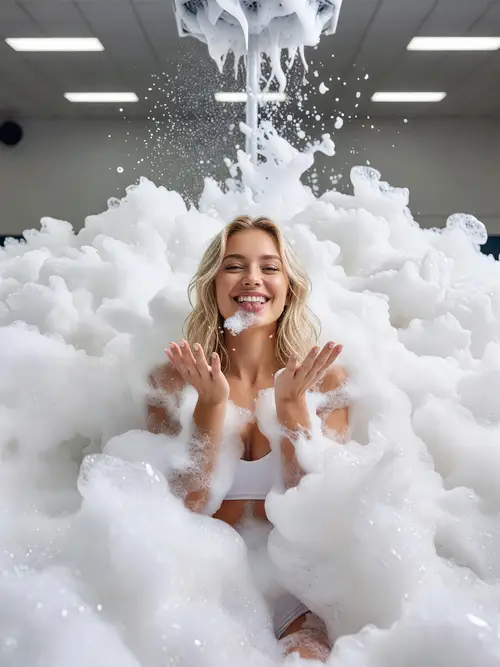 Exciting Foam Party Photoshoot - Fun and Flirty