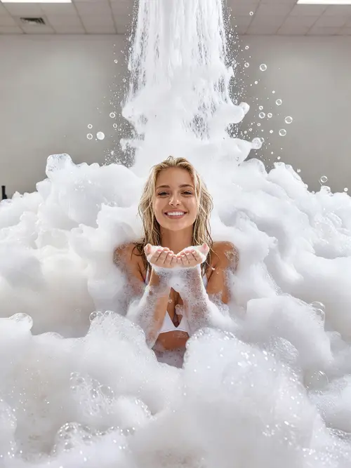 Foam Party Photoshoot: Fun and Flirty Vibes