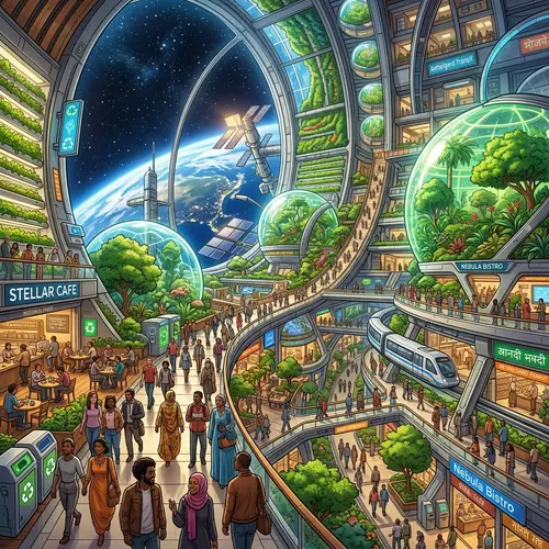 Floating Space Station: Cosmic Habitat for Humanity