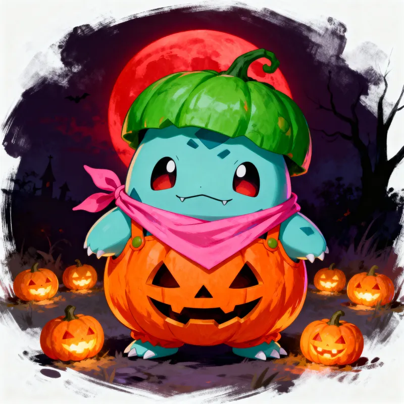 Halloween Snorlax - Spooktacular Pokémon Art