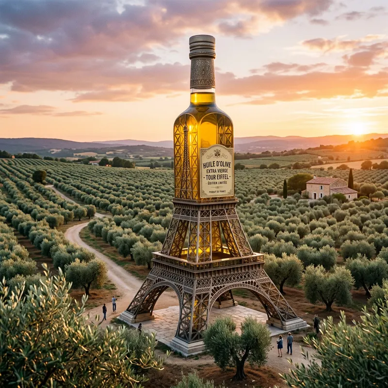 Oversized Olive Oil Monument in Lush Olive Grove | Stunning View Oversized Olive Oil Monument in Lush Olive Grove | Stunning View