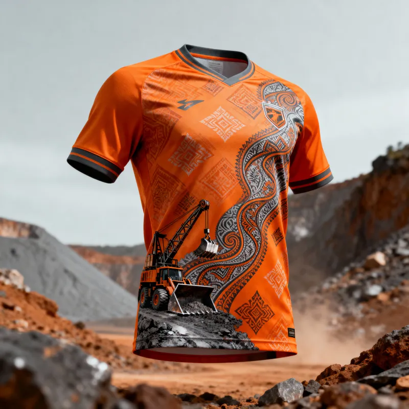 Dynamic Sports Jersey with Batik Motifs