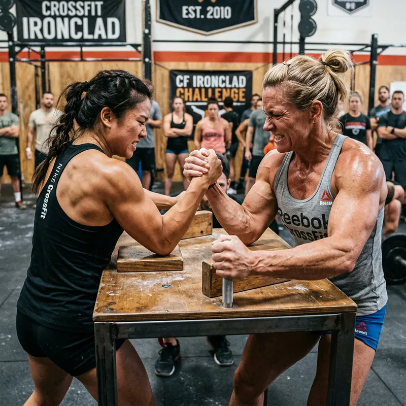 Intense Naked Arm Wrestling: Asian vs Caucasian Women