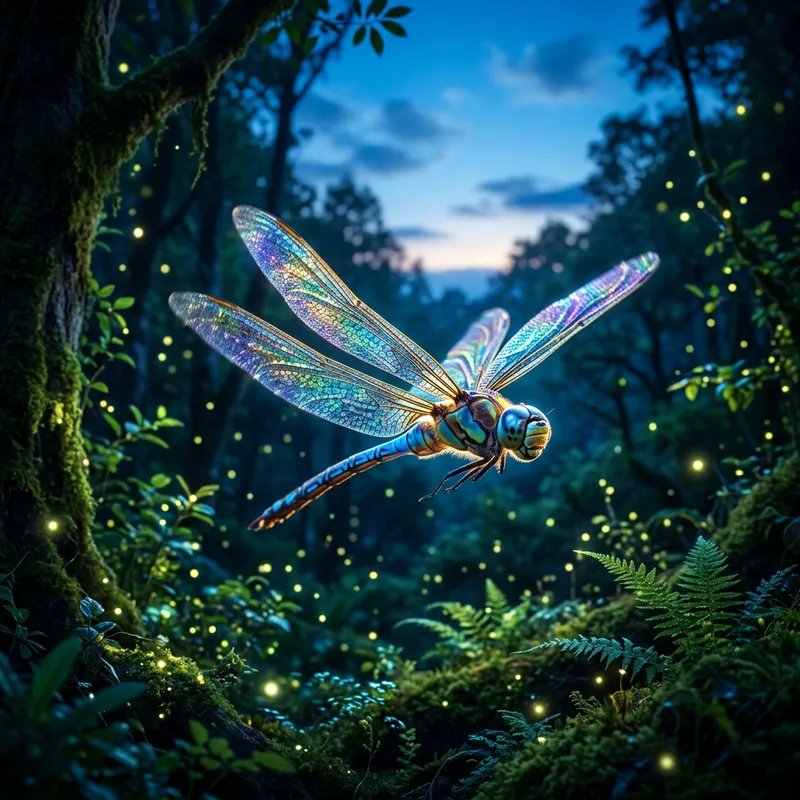 Enchanting Ballet of Dragonfly in Flight Enchanting Ballet of Dragonfly in Flight