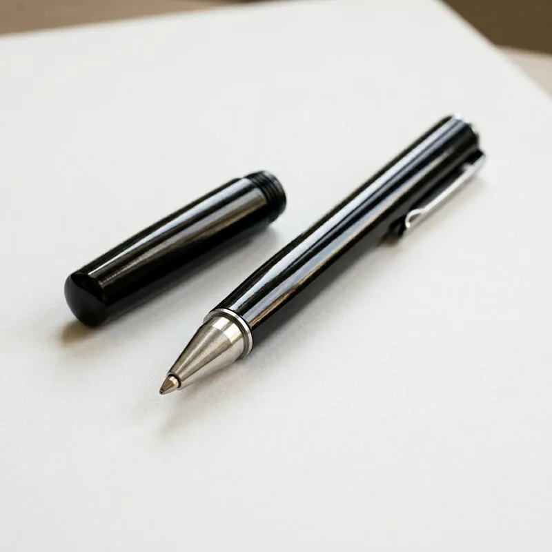 Classic Black Aluminum Ballpoint Pen | Elegant Writing Instrument Classic Black Aluminum Ballpoint Pen | Elegant Writing Instrument