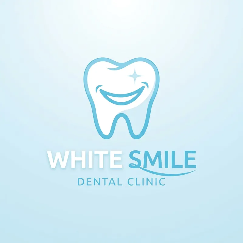 White Smile Dental Health Logo | Clean & Calm Design White Smile Dental Health Logo | Clean & Calm Design