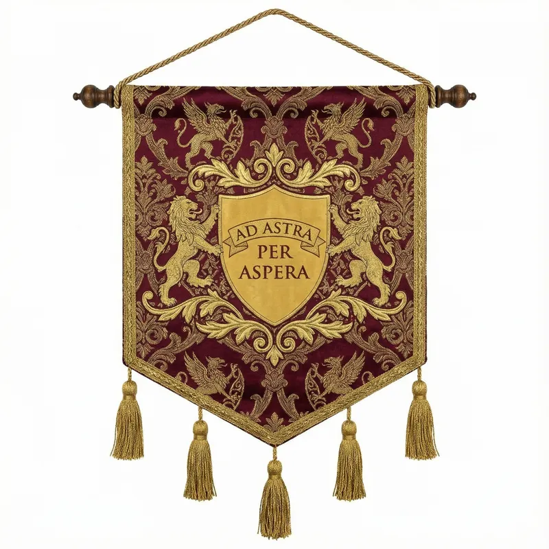 Custom Maroon & Gold Banner Design