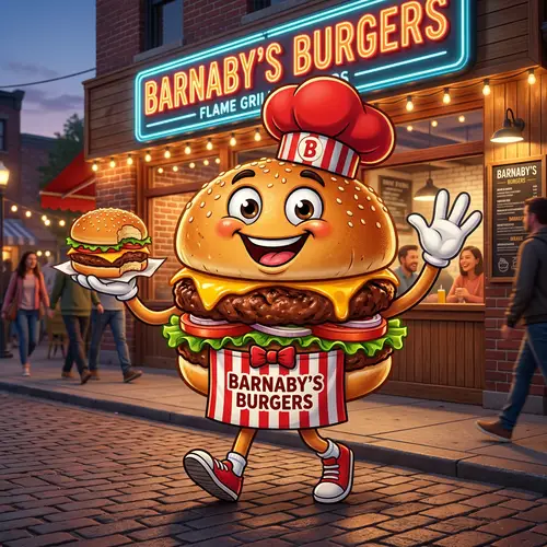 Create a Fun Mascot for Your Burger Joint