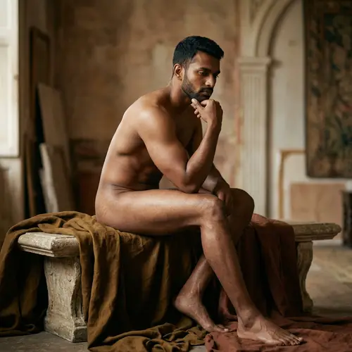 Classical Splendor: Renaissance-Inspired South Asian Male Art