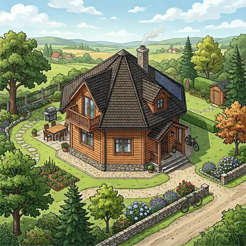 Hexagonal House Isometry Design