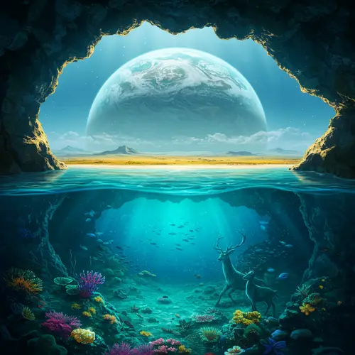 Explore a Mystical Ocean Planet with Stunning Caves