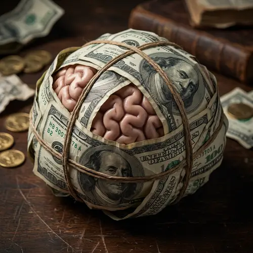 Brain Wrapped in Money: Greed vs. Conscience