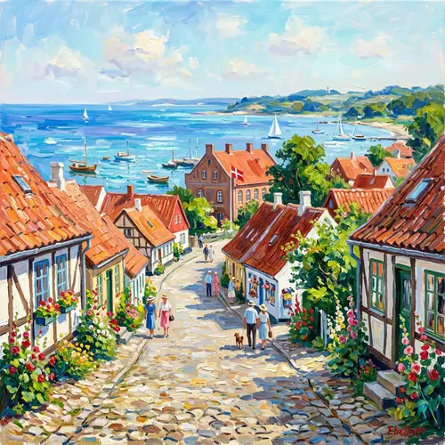 Ebeltoft: Impressionistic Town with Cobblestone Streets