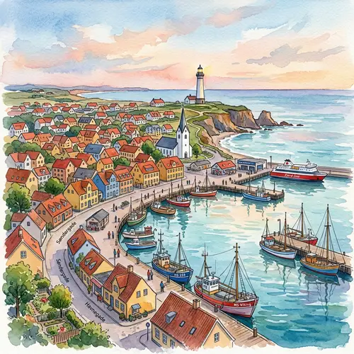 Hirtshals Cityscape: Coastal Town in Northern Denmark