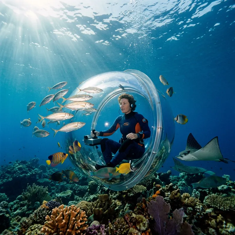 Immerse Yourself: Diving in Oxygen Bubble Underwater Adventure Immerse Yourself: Diving in Oxygen Bubble Underwater Adventure