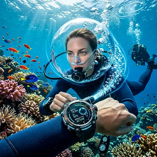 Futuristic Scuba Diving Bubble Generator Wrist Watch