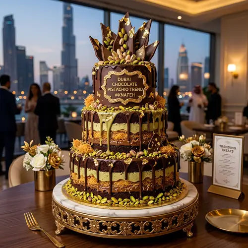 Create a Dubai Chocolate Pistachio Cake Trend