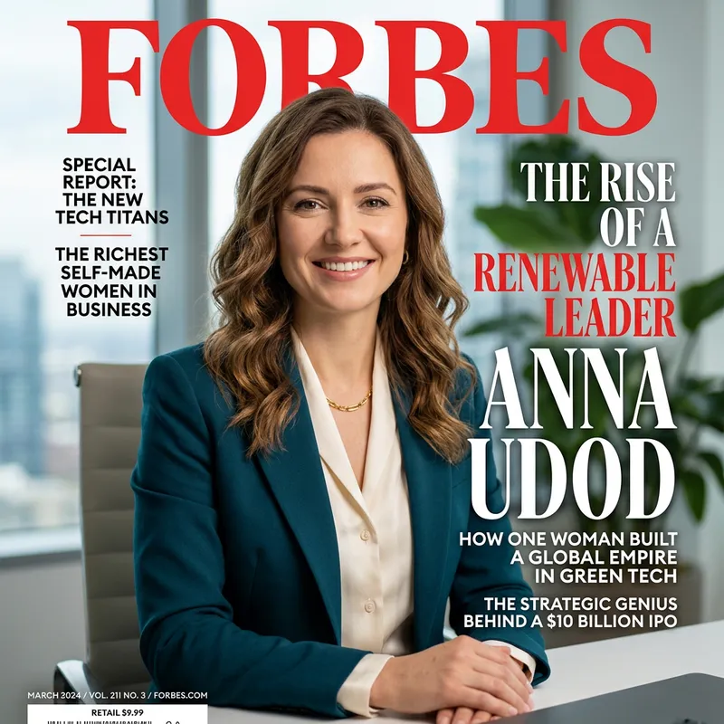 Forbes Magazine Cover Featuring Anna Udod Forbes Magazine Cover Featuring Anna Udod