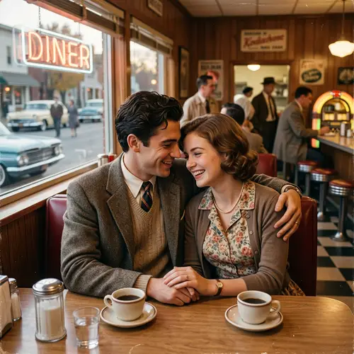 Nostalgic Love Story in Retro Style