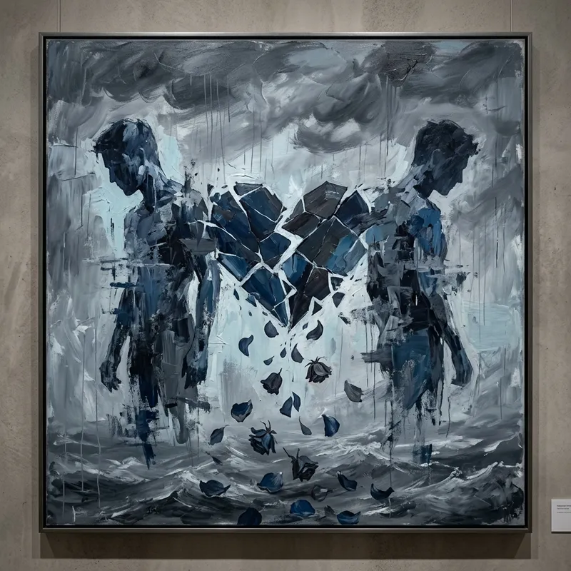 Melancholic Love Tale: Abstract Same-Sex Romance