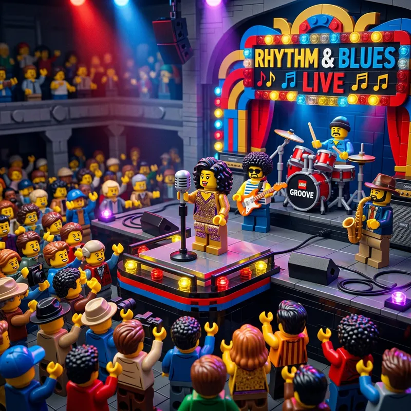 Colorful Lego Sets Recreating Proud Mary Concert Scene