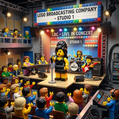 Lego Sets Amy Winehouse at the BBC Concert | Lego Band & Audience Scene