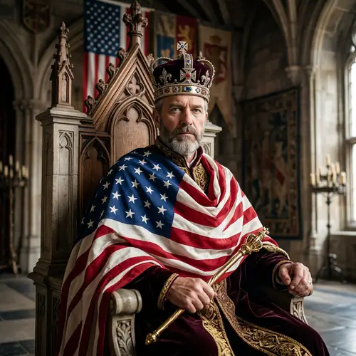 American Flag on the King Image