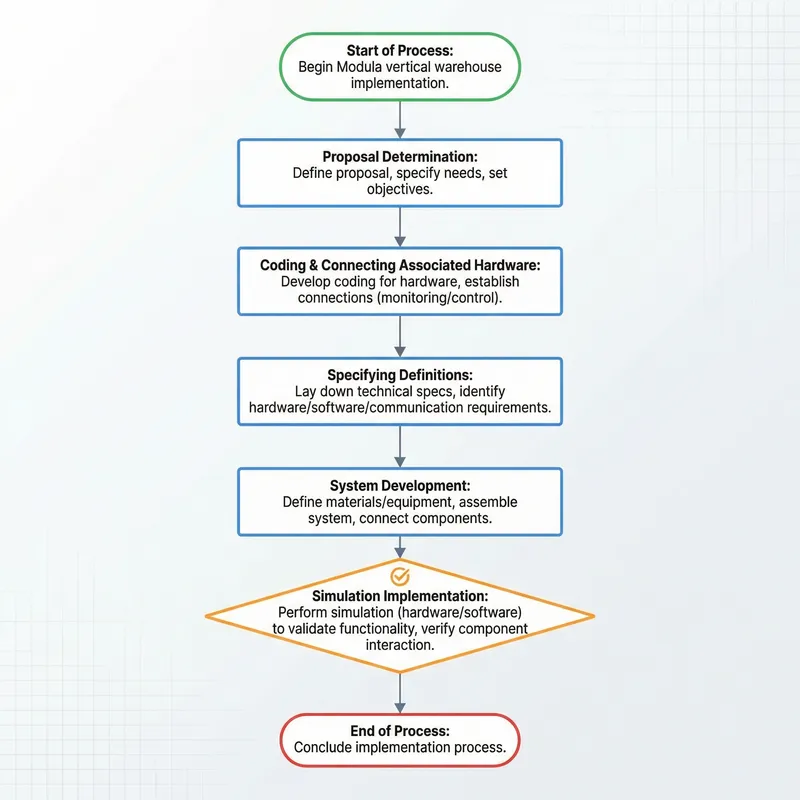 Automated Vertical Warehouse System Implementation Flowchart