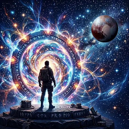 Time Travel through a Stargate: Multiverse Realities with Pluto in Aquarius