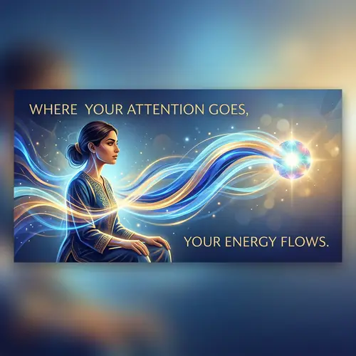 Where Your Attention Goes, Your Energy Flows - Inspiring Banner Background