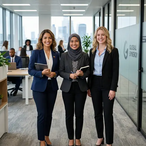 Diverse Women in Corporate Attire