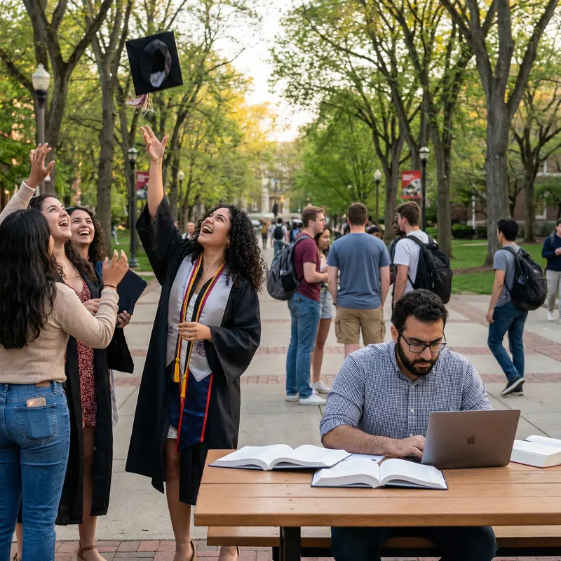University Journey: Graduates Celebrating Campus Life