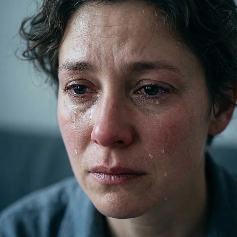 Raw Emotion: Sorrowful Portrait in Hyperrealism