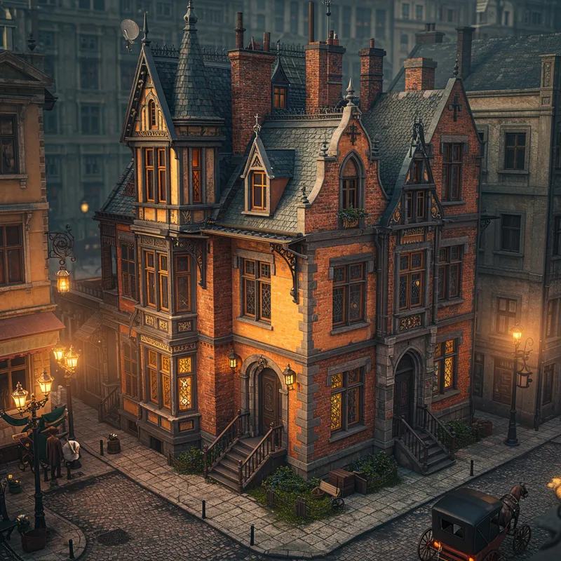Eclectic 19th Century Architecture City House