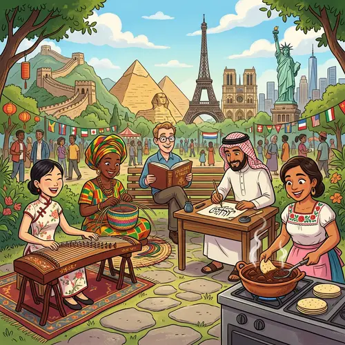 Global Culture Caricature: Diverse Cultural Representation