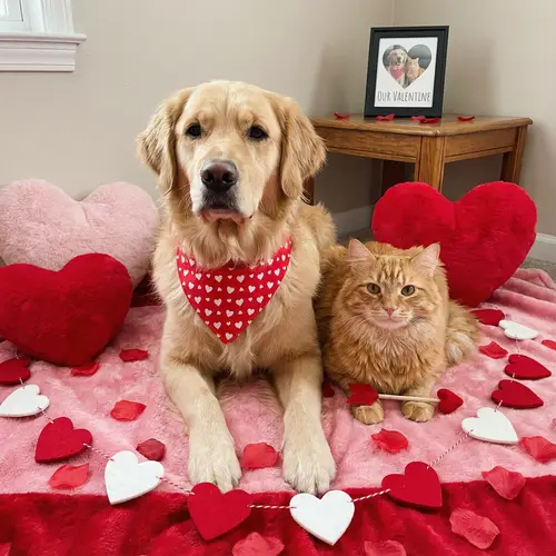 Fun Valentine's Day Photo of My Pets