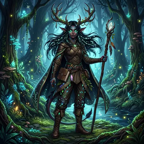 Seraphel Shadowmoon: Tiefling with Deer-Like Features